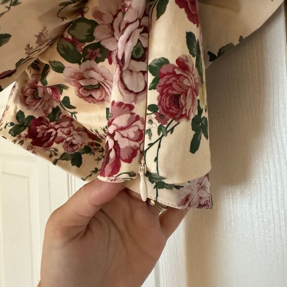 NWT Antonio Melani x The Style Bungalow | Miraflores Floral Print Puff Crop Top - Picture 3 of 15